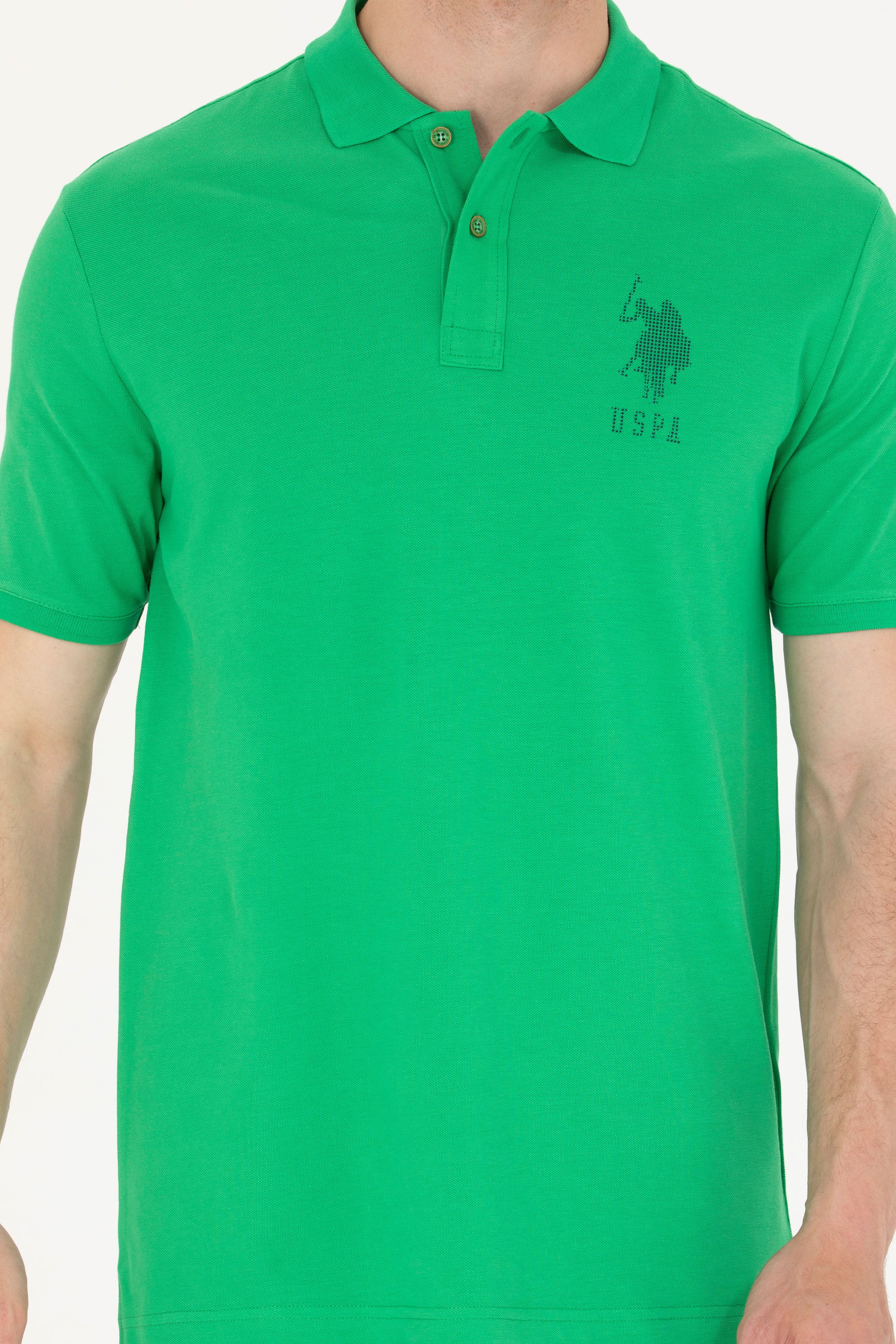 Erkek Elma Yeşili Polo Yaka Tişört - Image 6
