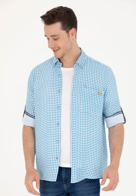 Erkek Kareli Mavi Gömlek - 50263586028