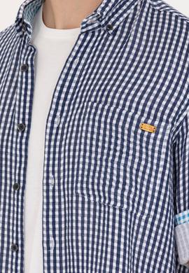 Erkek Kareli Lacivert Gömlek - 50263586021