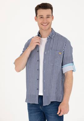 Erkek Kareli Lacivert Gömlek - 50263586021