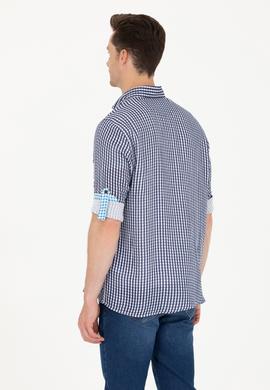 Erkek Kareli Lacivert Gömlek - 50263586021