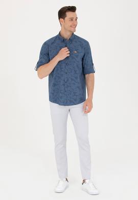 Erkek Lacivert Uzun Kollu Gömlek - 50263598001