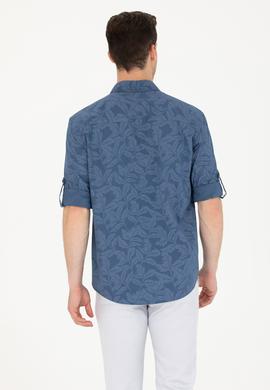 Erkek Lacivert Uzun Kollu Gömlek - 50263598001