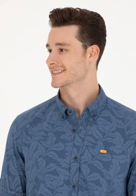 Erkek Lacivert Uzun Kollu Gömlek - 50263598001