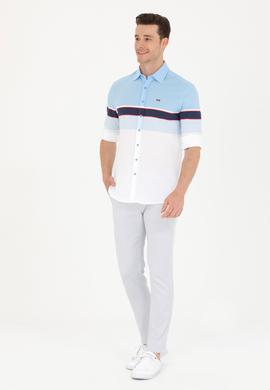 Erkek Mavi Uzun Kollu Gömlek - 50267368007