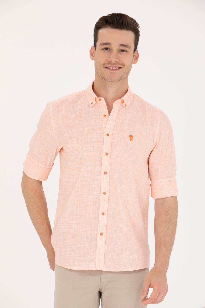 Erkek Turuncu Uzun Kollu Gömlek - 50267647010