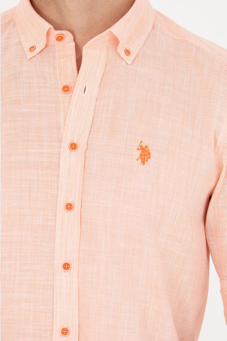 Erkek Turuncu Uzun Kollu Gömlek - 50267647010