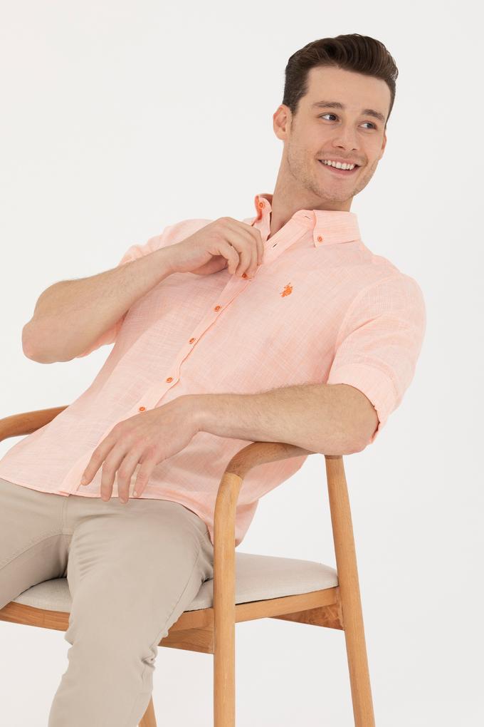 Erkek Turuncu Uzun Kollu Gömlek