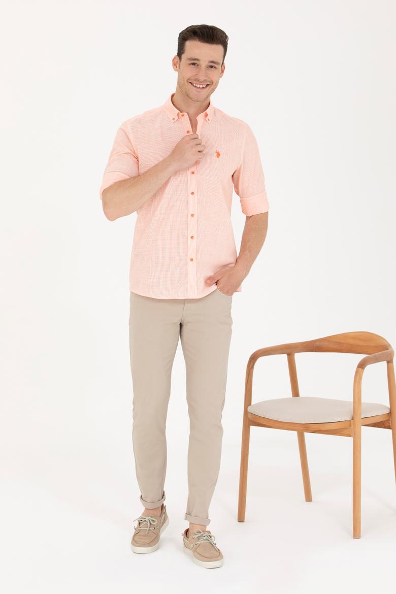 Erkek Turuncu Uzun Kollu Gömlek - 50267647010