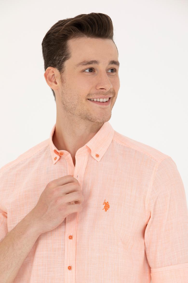 Erkek Turuncu Uzun Kollu Gömlek - 50267647010