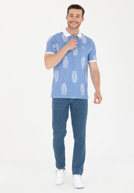 Erkek Kobalt Polo Yaka Tişört - 50276808036