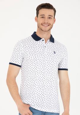 Erkek Beyaz Polo Yaka Tişört - 50276829037