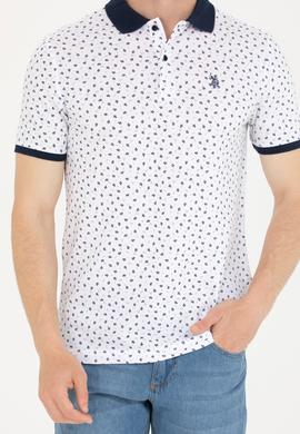 Erkek Beyaz Polo Yaka Tişört - 50276829037