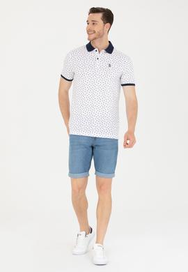 Erkek Beyaz Polo Yaka Tişört - 50276829037