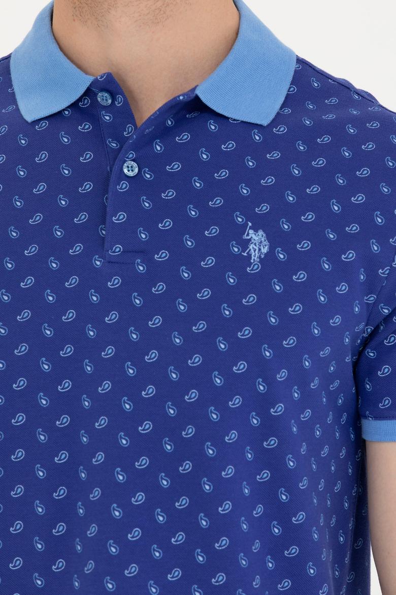 Erkek Kobalt Polo Yaka Tişört - 50276788036