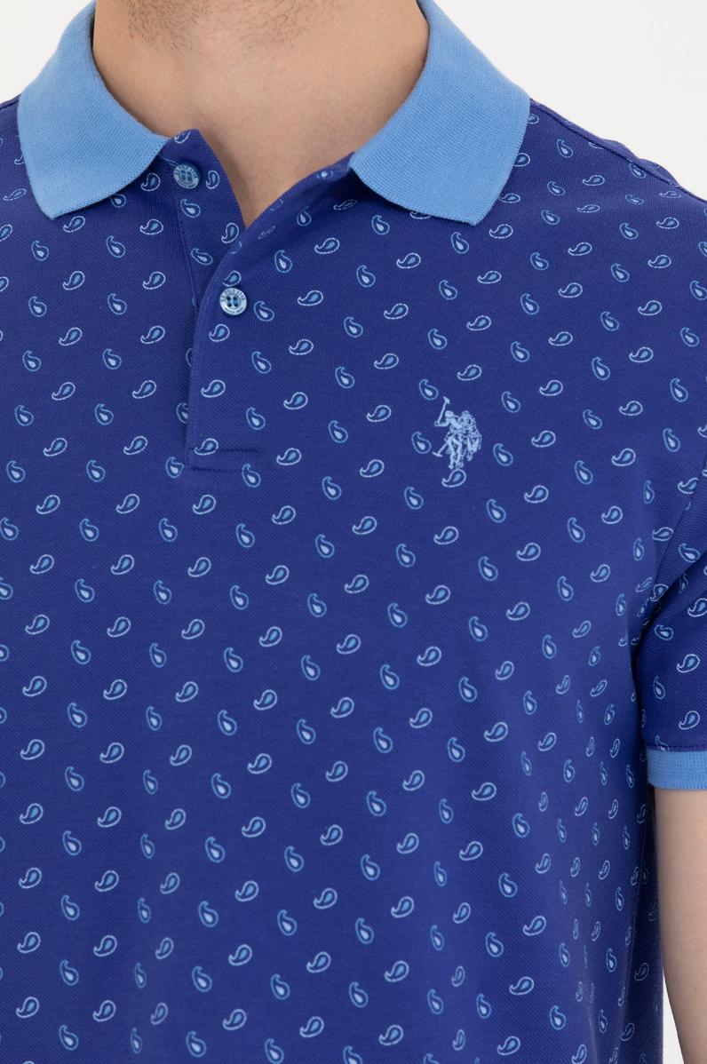 Erkek Kobalt Polo Yaka Tişört
