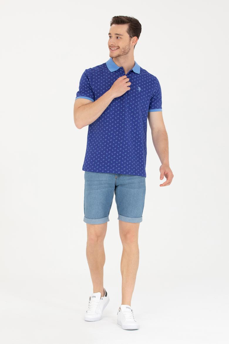 Erkek Kobalt Polo Yaka Tişört - 50276788036