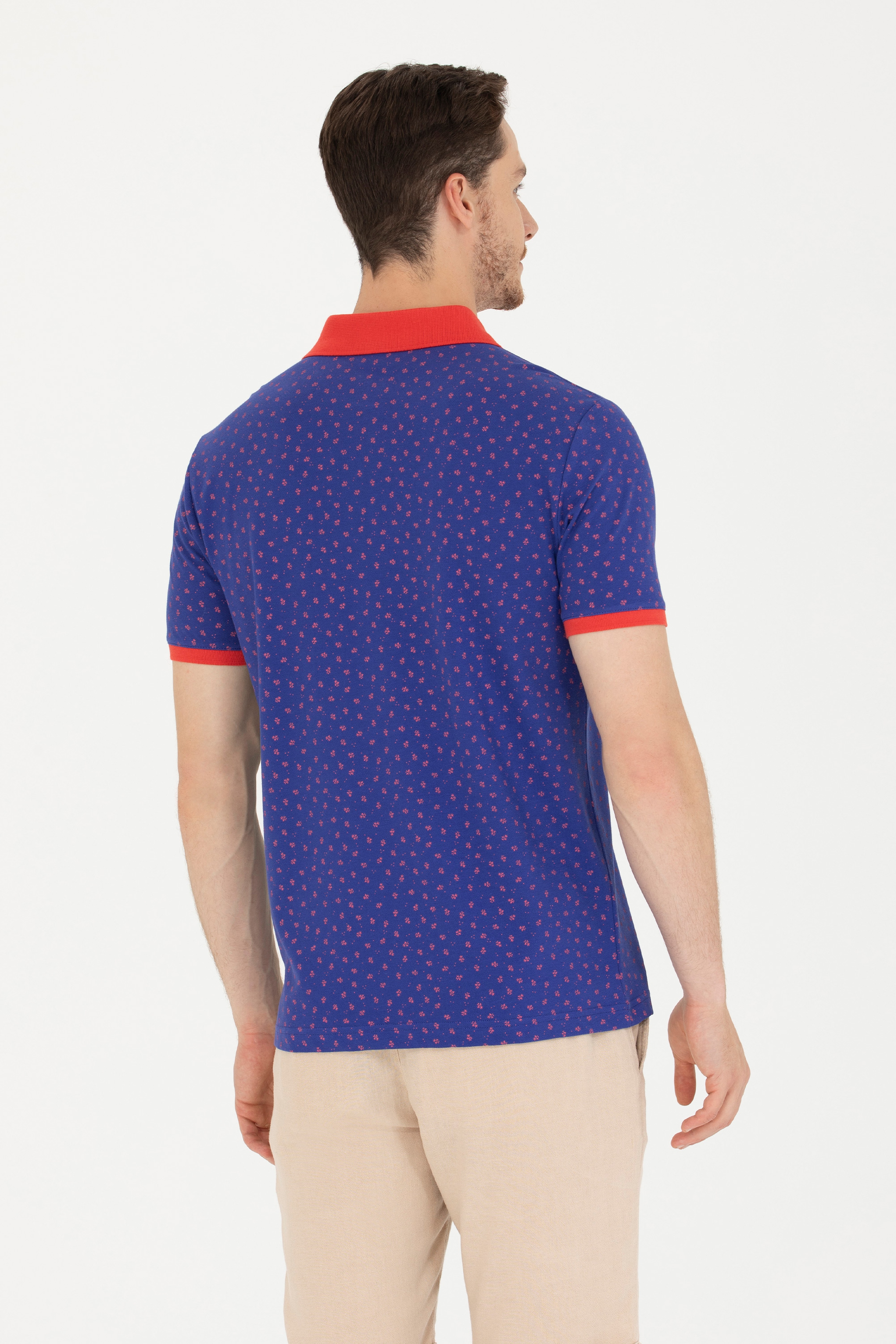 Erkek Lacivert Polo Yaka Tişört - Image 5