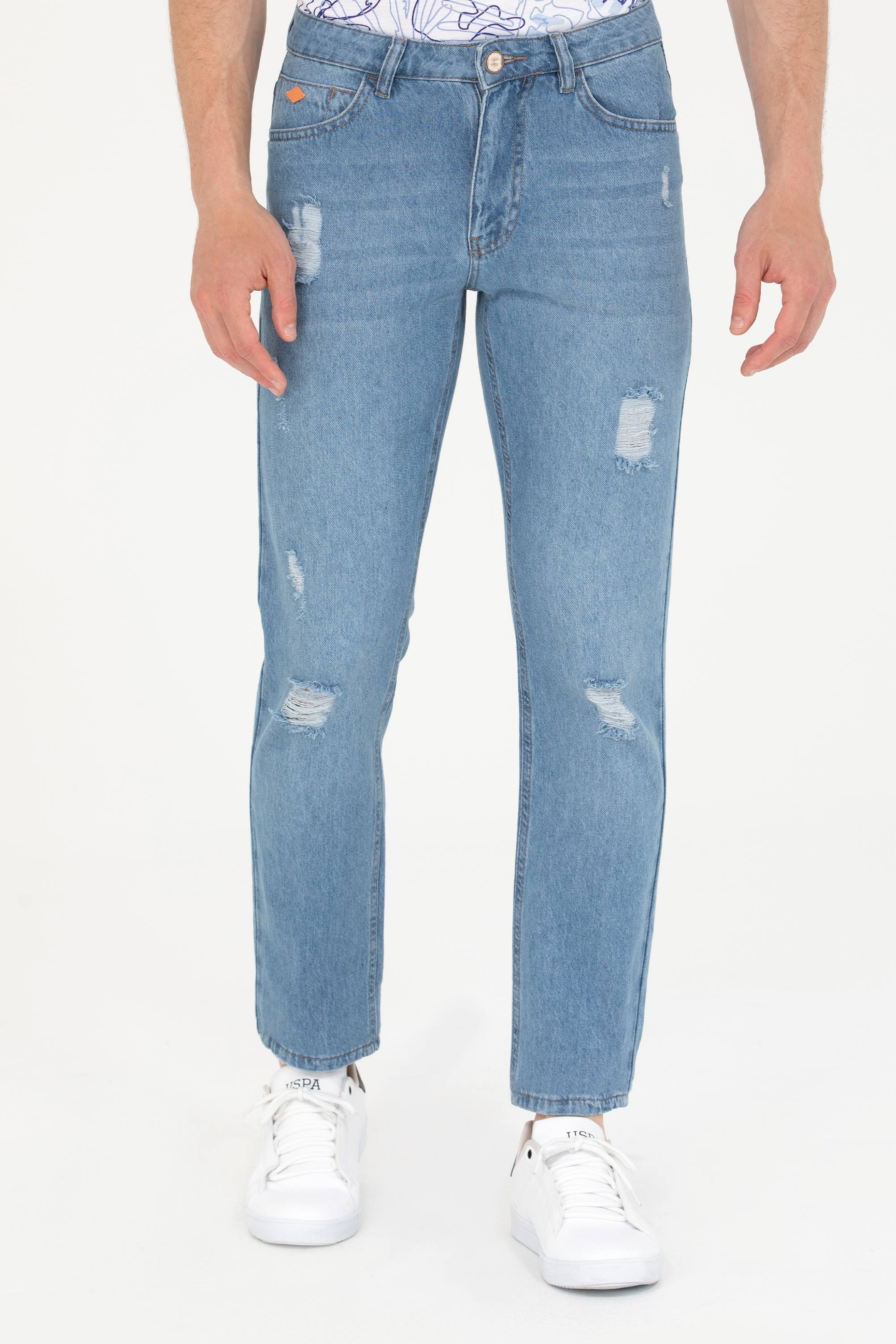 Erkek Açık Mavi Jean Pantolon
