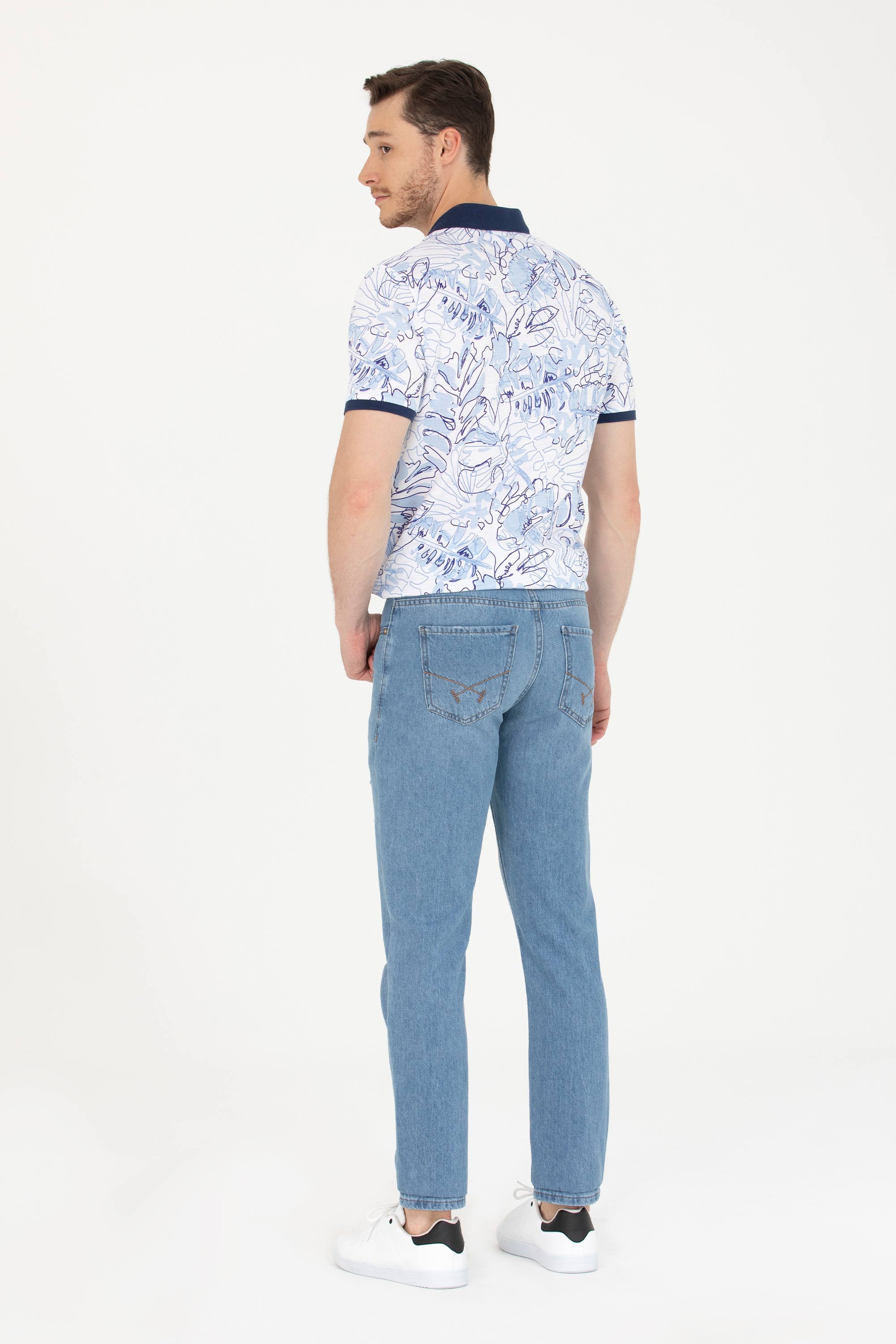 Erkek Açık Mavi Jean Pantolon - Image 4