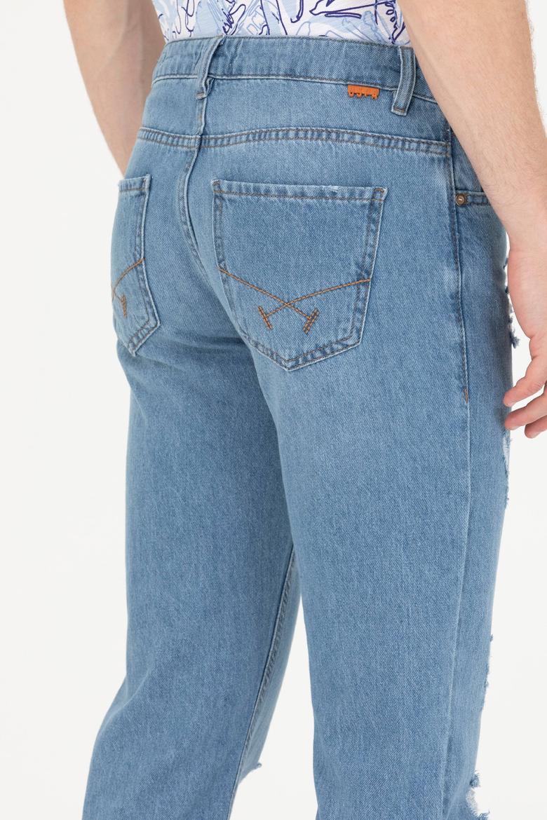 Erkek Açık Mavi Jean Pantolon - 50264327038