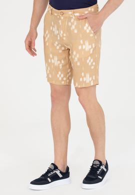 Erkek Camel Dokuma Şort - 50263848008
