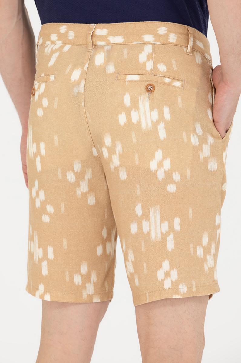 Erkek Camel Dokuma Şort