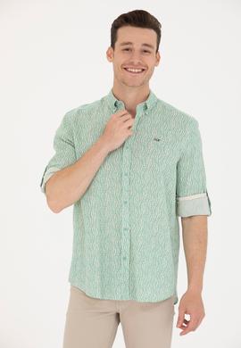 Erkek Mint Uzun Kollu Gömlek - 50264263024
