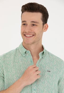 Erkek Mint Uzun Kollu Gömlek - 50264263024