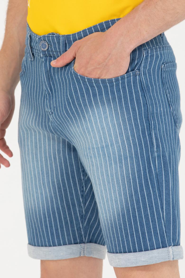 Erkek Mavi Jean Şort - 50264485009