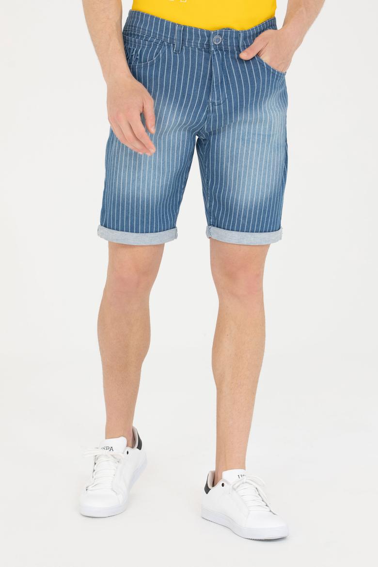 Erkek Mavi Jean Şort - 50264485009