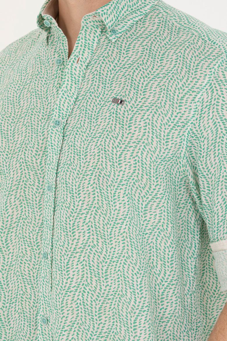 Erkek Mint Uzun Kollu Gömlek - 50264263024