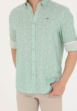 Erkek Mint Uzun Kollu Gömlek - 50264263024