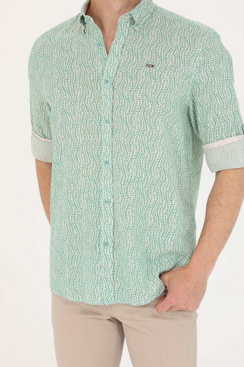 Erkek Mint Uzun Kollu Gömlek - 50264263024