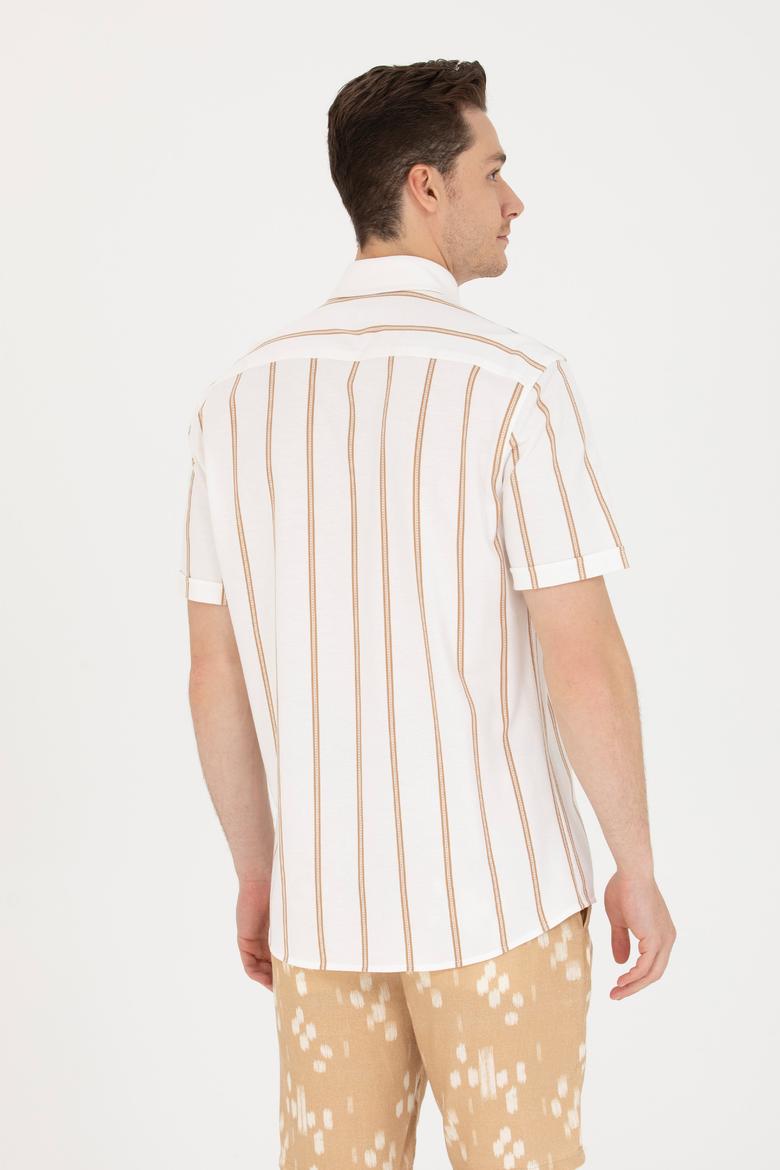 Erkek Beyaz Kısa Kollu Gömlek - 50267384001