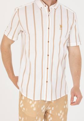 Erkek Beyaz Kısa Kollu Gömlek - 50267384001