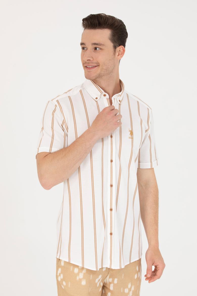 Erkek Beyaz Kısa Kollu Gömlek