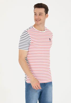 Erkek Kırmızı Bisiklet Yaka Tişört - 50263240011