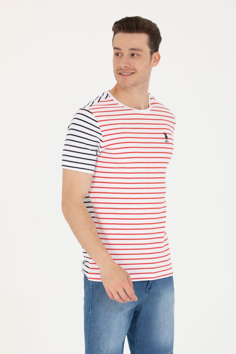 Erkek Kırmızı Bisiklet Yaka Tişört - 50263240011