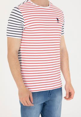 Erkek Kırmızı Bisiklet Yaka Tişört - 50263240011