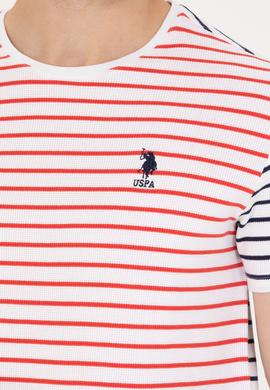 Erkek Kırmızı Bisiklet Yaka Tişört - 50263240011