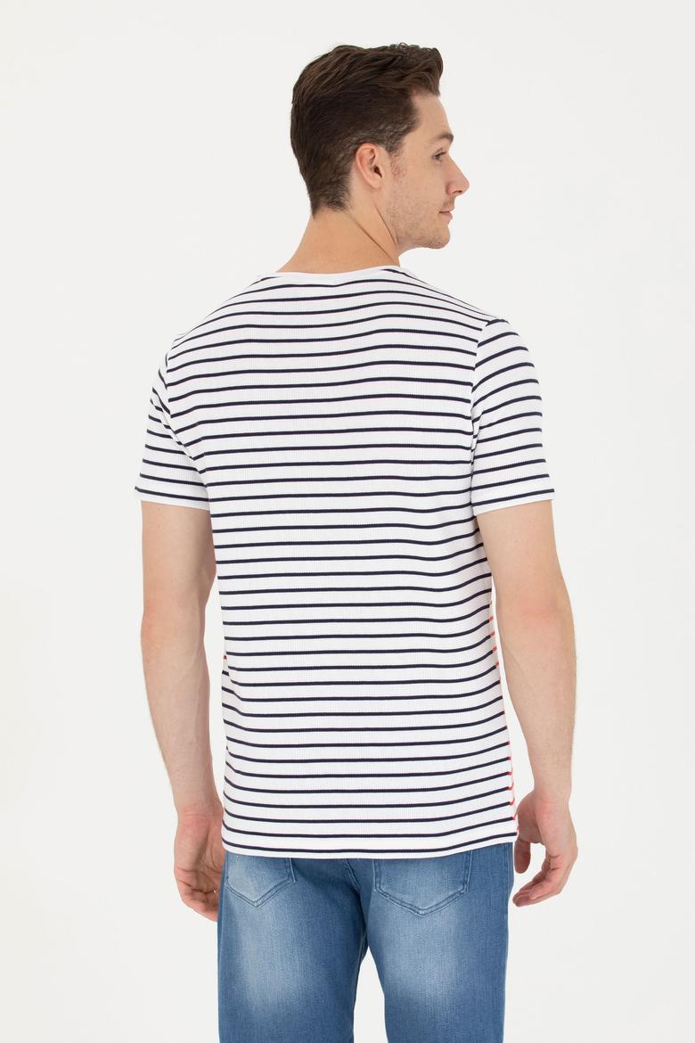 Erkek Kırmızı Bisiklet Yaka Tişört - 50263240011