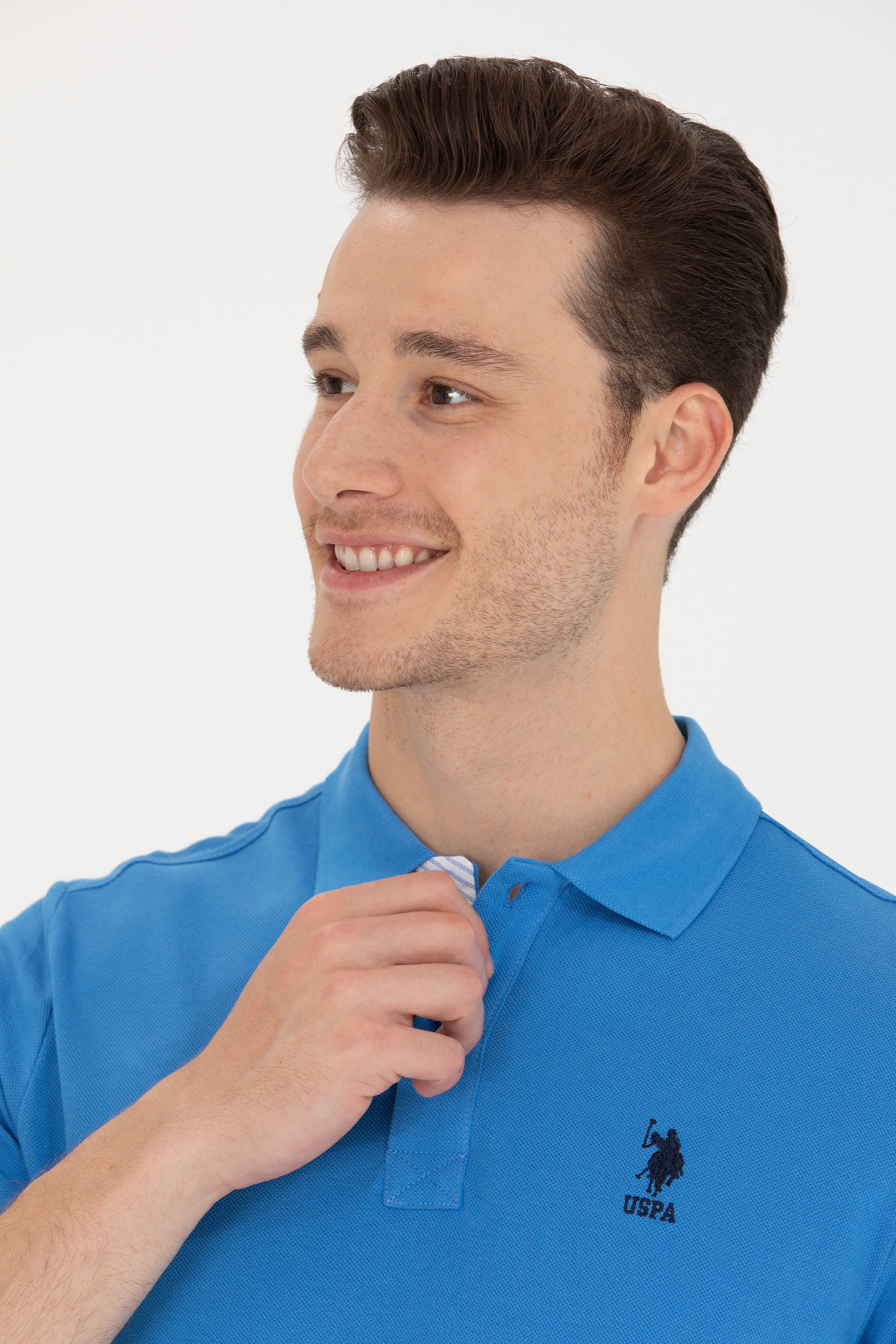 Erkek Saks Basic Polo Yaka Tişört - Image 2