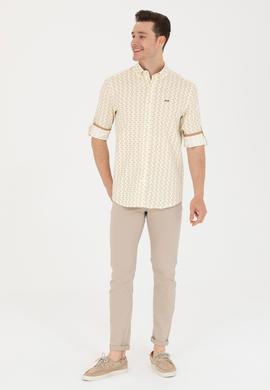 Erkek Açık Sarı Uzun Kollu Gömlek - 50264070016