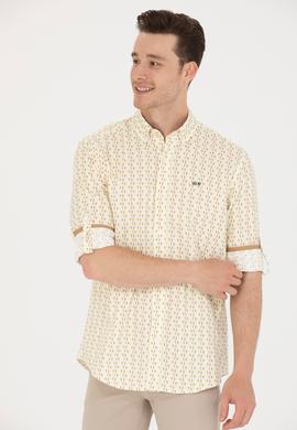 Erkek Açık Sarı Uzun Kollu Gömlek - 50264070016