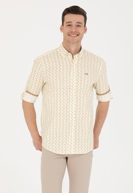 Erkek Açık Sarı Uzun Kollu Gömlek - 50264070016