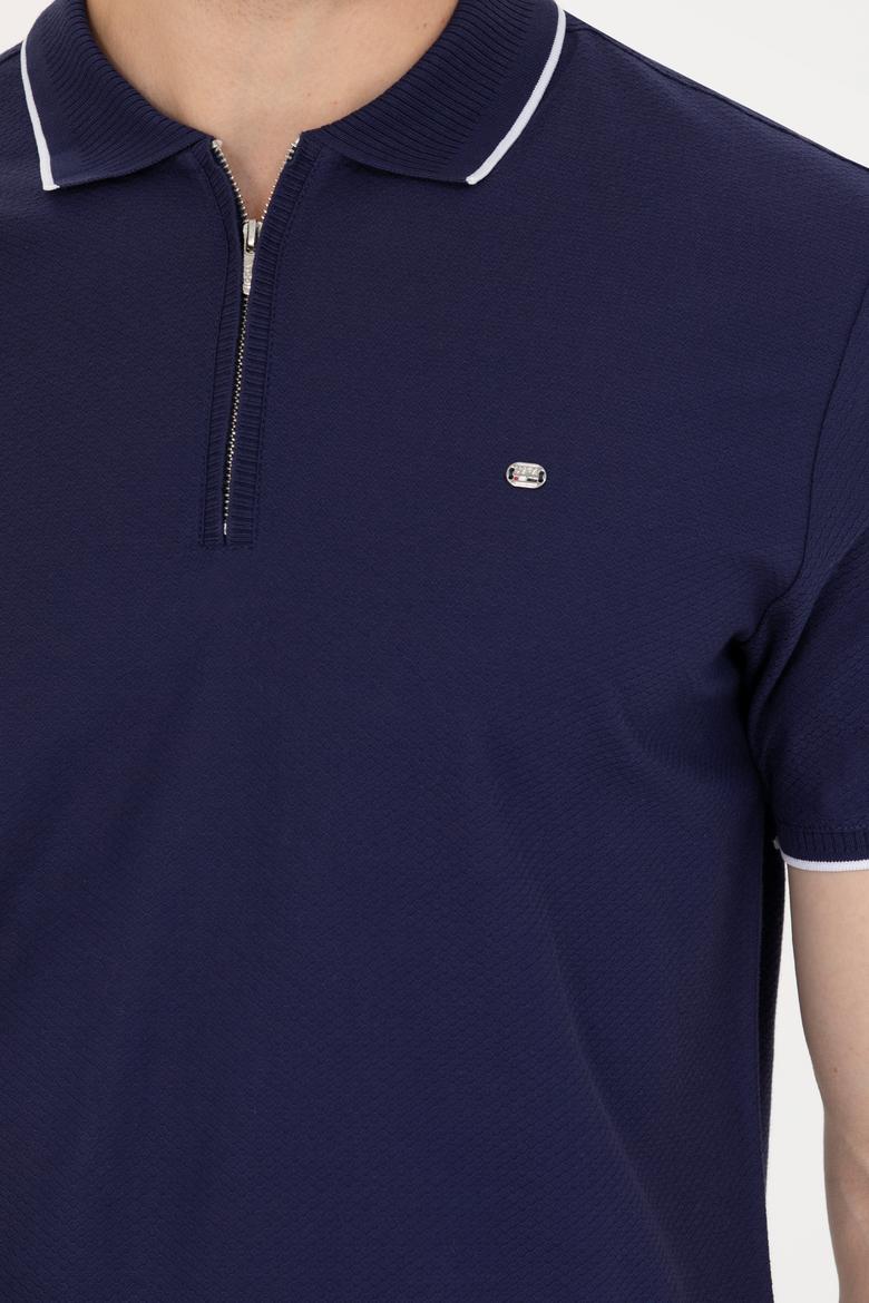 Erkek Lacivert Polo Yaka Tişört - 50263356016
