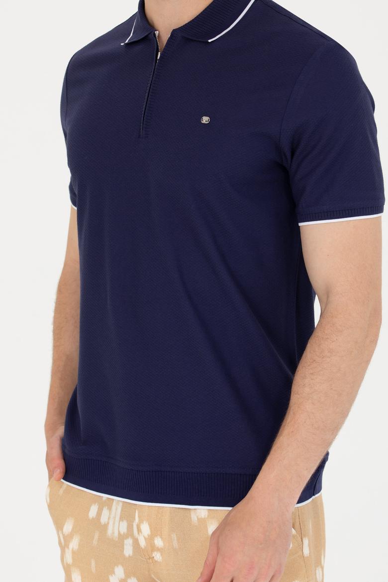 Erkek Lacivert Polo Yaka Tişört - 50263356016