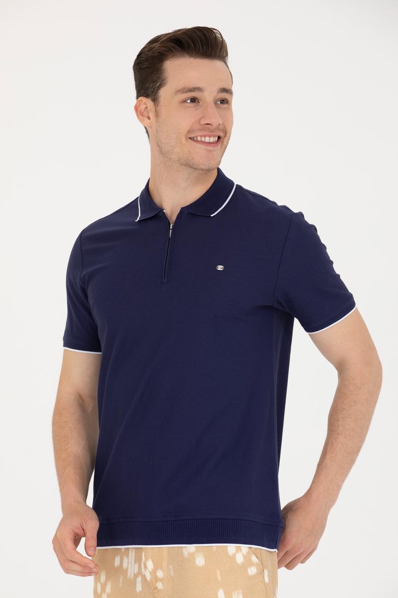 Erkek Lacivert Polo Yaka Tişört