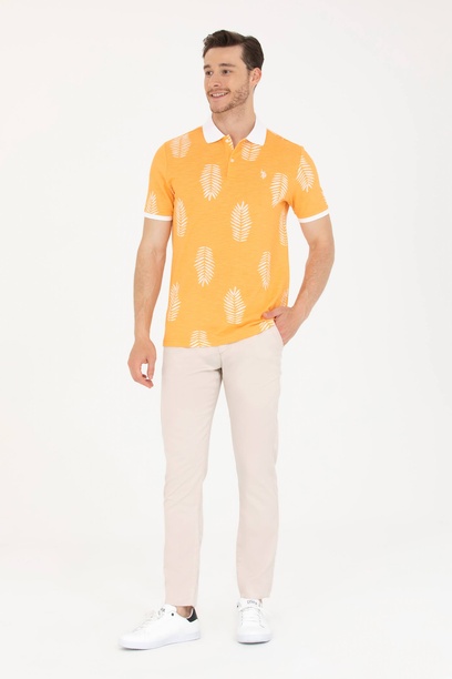 Erkek Slim Fit Taş Kanvas Pantolon